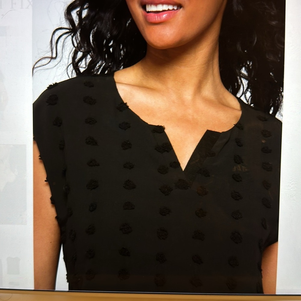 Papermoon Reece Textured Mixed Material Blouse - Picture 3 of 4